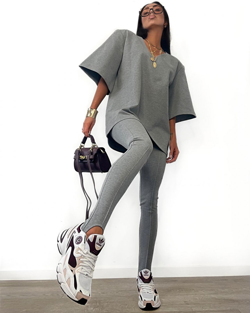 Legginsy narciarki szare La Milla 4