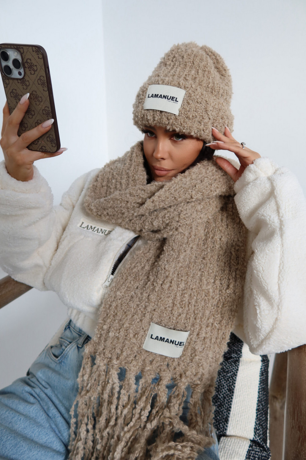 Czapka PLUSHIE beż La Manuel 5