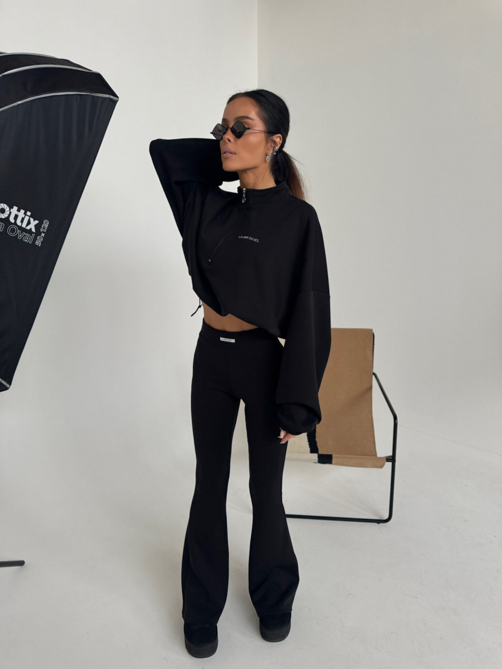 Spodnie MOVE czarne La Manuel 4