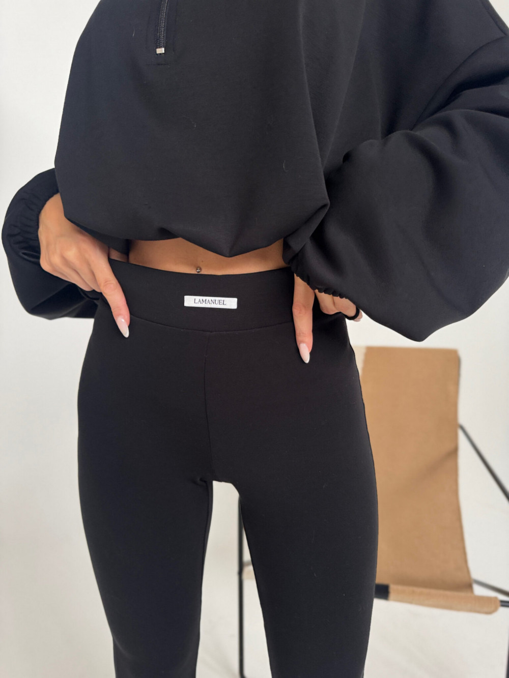 Spodnie MOVE czarne La Manuel 5