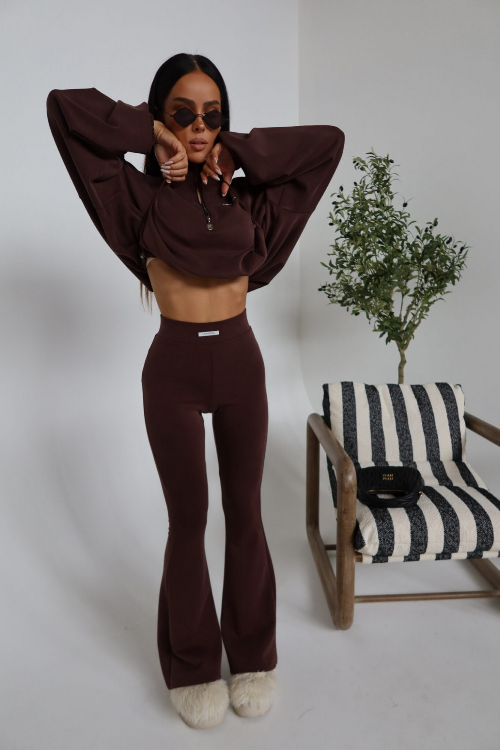 Spodnie MOVE czekolada La Manuel 3