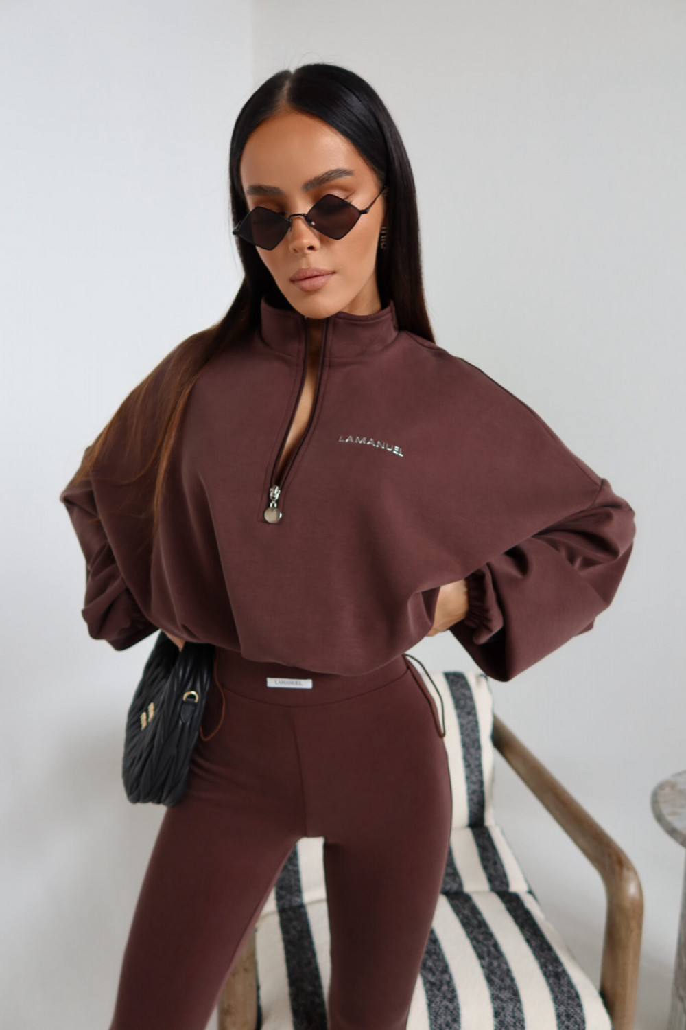 Spodnie MOVE czekolada La Manuel 4