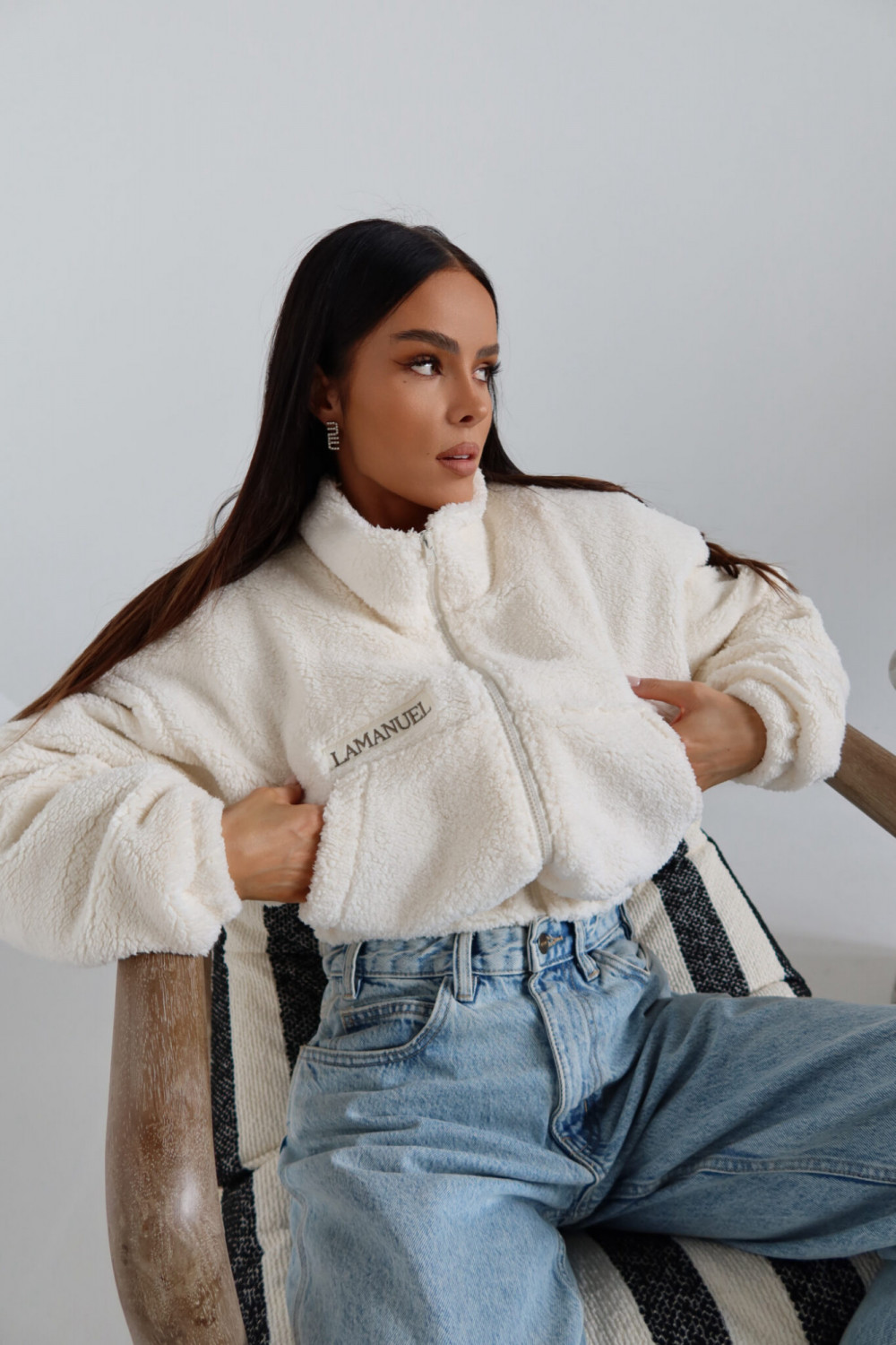 Kurtka FURRY ecru La Manuel 1