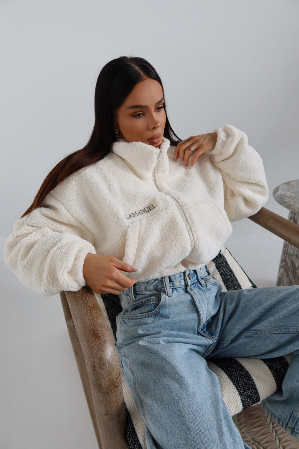 Kurtka FURRY ecru La Manuel 2