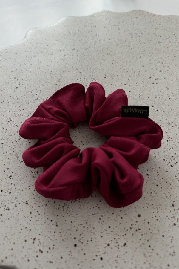 Gumka do włosów SCRUNCHIE bordo La Manuel