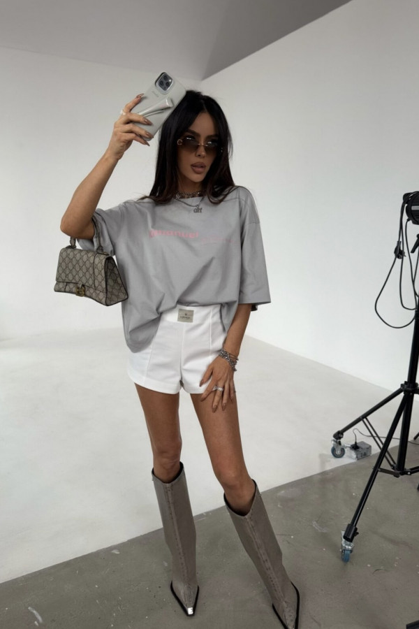 T-shirt oversize CASE szary La Manuel 4
