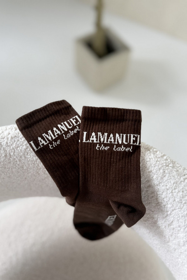 Skarpety LABEL czekolada La Manuel