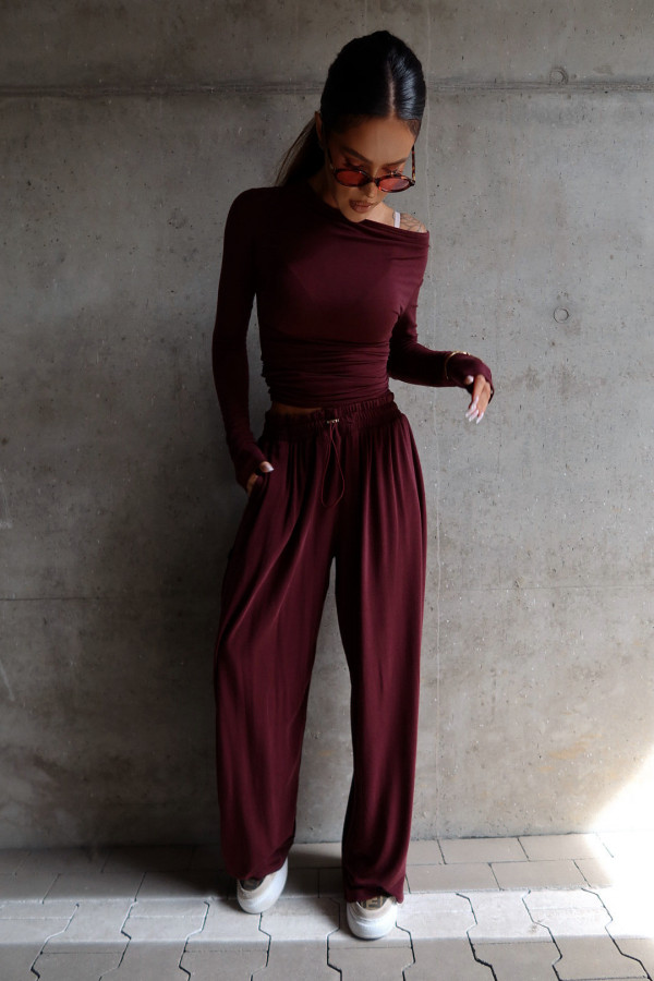 Komplet SLOUCHIE bordo La Manuel