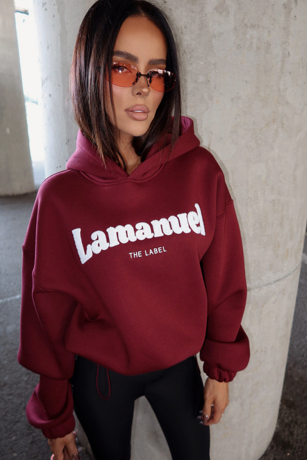 Bluza FLUFFY bordo La Manuel