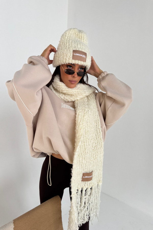 Szalik PLUSHIE ecru La Manuel
